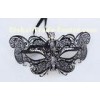 Mardi Gras Black Filigree Metal Masquerade Mask For Princess
