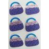 Fashion Leopard Heart Shaped Stickers Fuzzy For Bags / Cell Phone
