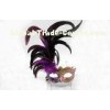 Feather Carnival Venetian Masks With Metal Butterfly Decorative For Wedding