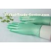 Powdered green Disposable Vinyl Glove food contact DINP material large size