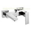 Contemporary Hotel Two Hole Bathroom Mixer Taps , Square Brass shower Faucets