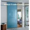 Blue Tempered Glass Door , Tempered Glass Toilet DoorNo holes