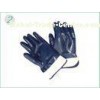 XXL Heavy Duty Blue Nitrile Coated Industrial Protective Gloves With Knitted Wrist