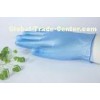 Powdered blue Disposable PVC Gloves For Food Industry , waterproof work gloves