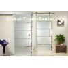 Clear Float Durable Tempered Glass , Silkscreen Frosted Tempered Shower Glass Doors
