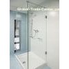 Custom Size Shower Door Glass 3/8" Nano Coated High Polished Edges