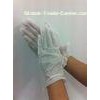 Beaded Cuff White Synthetic PVC Vinyl Gloves , Latex Free Vinyl Gloves