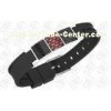 Two Tone Carbon Fiber Jewelry Magnetic Ionized Bracelet Black Red Shiny