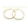 Small 35mm Stainless Steel Earrings Hoops For Women , Gold Plated