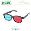 Black ABS frame Anaglyph 3D Glasses Red Blue For TV  / Cyan 3D Glasses