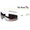 Polycarbonate White Frame Running Glasses , Sun Glasses For Men / Women