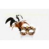 Handmade Masquerade Venetian Masks With Feather Decal 8 Inch for Party