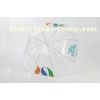 23 Inch Girl POE Clear PVC Umbrella Printing Manual Open For Company