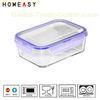 Environmentally Friendly Pyrex Glass Food Containers With Blue Silicone Ring