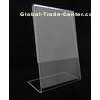 Slant Back Acrylic Display Stands Sign Holder For Advertisement