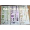 OEM Safe Gold Silver Black Foil Metallic Tattoo Sticker For Body Art