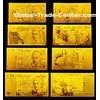 UK POUNDS GOLD Banknote 24K FULL SET 5 10 20 50 Complete Collection