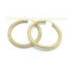 Fashion 50mm Mens Stainless Steel Hoop Earrings With Craved Snake Line Link