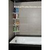 White Powder Coated Tube Corner Shelf for Bathroom Plastic Shower Shelves