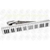 Mens Fashion Piano Key Tie Clip 316L Stainless Steel  Enamel Design