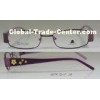 Purple Metal Optical Frames , Women's Rectangular Eyeglass Frames Full Rim