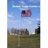 30FT telescoping fiberglass poles / Fiberglass flagpole in red blue yellow