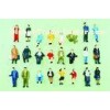 P87-24 1:87 HO Architectural Scale Model People Painted Figures 2.0cm
