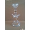 white glass vase of shisha hookah with smoking set