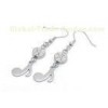 Unique Beautiful Stainless Steel Earrings With Flower And Music Note Charms