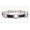 Unique Stainless Steel Bracelets Silver And Black Tones For Men