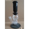 black glass bottle of smoking set as