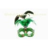 Beautiful Green / Yellow Half Face Masquerade Masks For Adult