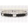 Fashion Stainless Steel Bracelets With PVD IP Black Accents