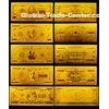 24k Gold Engrave Banknote , Full SET gold plated 100 Dollar Bill