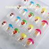 Disney Barbie Doll Fake Fingernails Fashionable Plastic Flower Art Nail