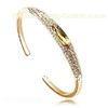 Trendy Woman Gold Plated Cuff Bangle Support Yellow Gold / Rhodium