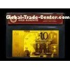 Double logo 100 euro foil 24k gold banknote with pvc frame + COA