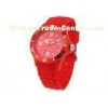 Red Ice Watch Silicone Wristband Watch For Youth , Custom Silk Printed Logo
