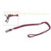 Red tubular Polyester promotional flip top clip ID Card Holder Lanyard 30021