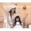 White Mother & Daughter Series Organza Hats with Hollow Trimmings