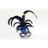 Male Blue Carnival Venetian Masks Glitter Plastic For Mardi Gras Party