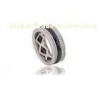 Zircon Black Ceramic Silver Ring For women With Customized Logo , Lead Free CSR0220