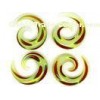 Plugs spiral Glass Piercing Jewelry lampwork ear 50 Gauge As Unisex Gift