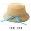 10cm Brim Beige Sun Hats For Kids For Seashore , 56cm Straw Braid