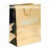 Personalized mini recycled Gold printed paper shopping bags with customized printing