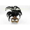Prom Black Venetian Carnival Masks For Adults With Swarovski Crystal 15"