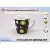 Funny Customized Souvenir Color Changing Ceramic Mug Flower Pattern