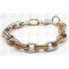 Stylish Stainless Steel Bracelets  , Gold And Silver Chain Link Bracelet OEM