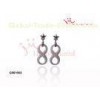 Ceramic Silver Earrings With Ear Plugs And Stars Infinity Earrings