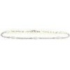 Small Marquise White Ceramic Silver Bracelet With Sterling Silver , 19cm CSB0871